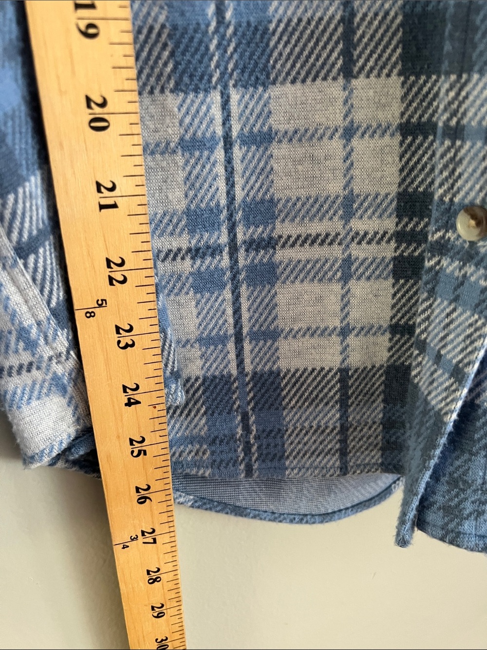 Faherty Vintage Blue Plaid Legend Sweater Shirt Medium - Picture 4 of 7